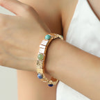 Vintage Geometric Textured Cuff Bracelet