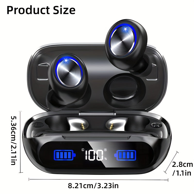 Wireless Earbuds 200Hrs Playtime Wireless 5.3 HD Calls & ENC Noise Cancelling Mic, IPX7 High Quality Sport Earbuds with 1400mAh Charging Case, Triple Noise Cancellation, Stereo Deep Bass for Running Workout Gym, Wireless Earb