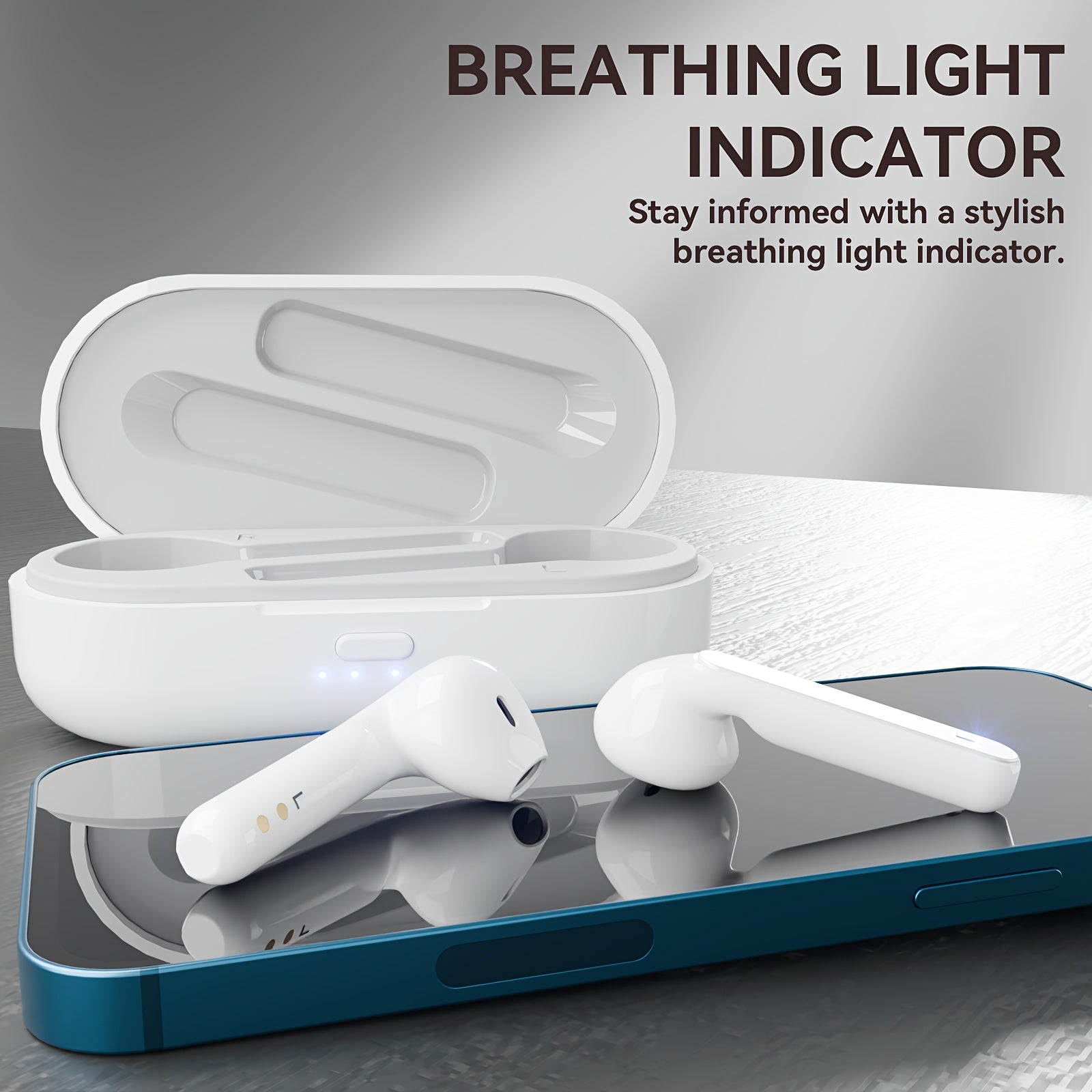 These Semi-Open Earphones Are TWS Wireless Earbuds That Offer Deep Bass Stereo Sound And Call Noise Cancellation. They Feature an Ultra-Long Battery Life, Making Them Perfect for Sports And Running