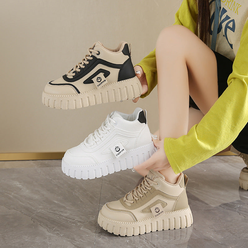 Chunky High-Top Platform Streetwear Sneakers