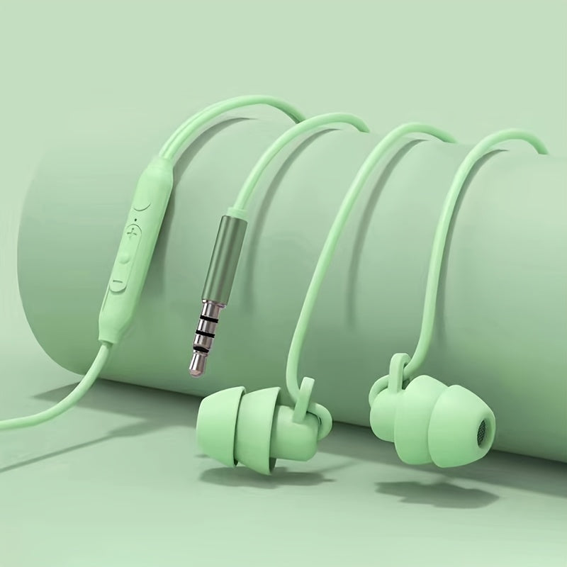 ASMR Noise-Canceling Wired Earphones, In-Ear Noise Reduction, Sound-Isolating In-Ear Style Compatible with Phones, Computers, Gaming, Karaoke, Featuring In-Line Controls with a Microphone, High Sound Quality, Calls, 3.5Mm Jac