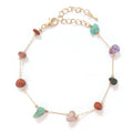 Natural Multi-Color Agate Stone Chip Anklet