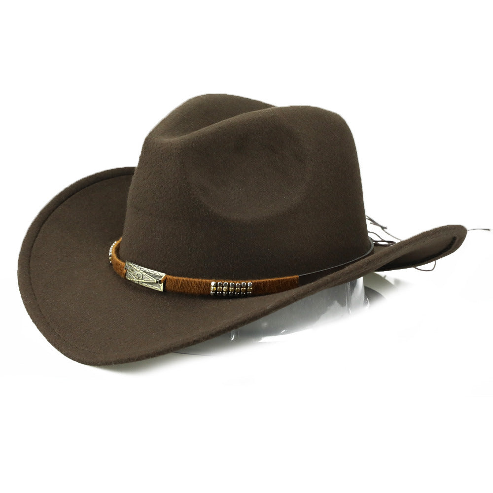 Classic Woolen Felt Cowboy Hat with Minimalist Accent Band