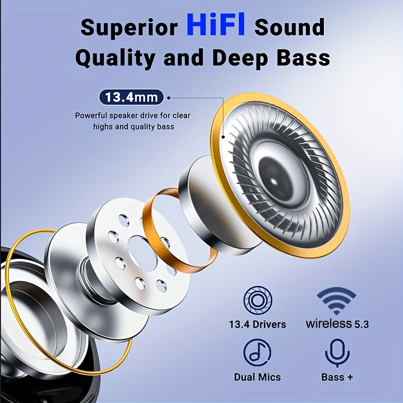 2025 Official Genuine MATE70 True Wireless Earbuds, Wireless 5.3 Fast Connectivity, Clear Calls Without Lag, Ultra-Long Battery Life, Active Noise Cancellation, Lossless Sound Quality, Low Gaming Latency, Portable Charging Ca