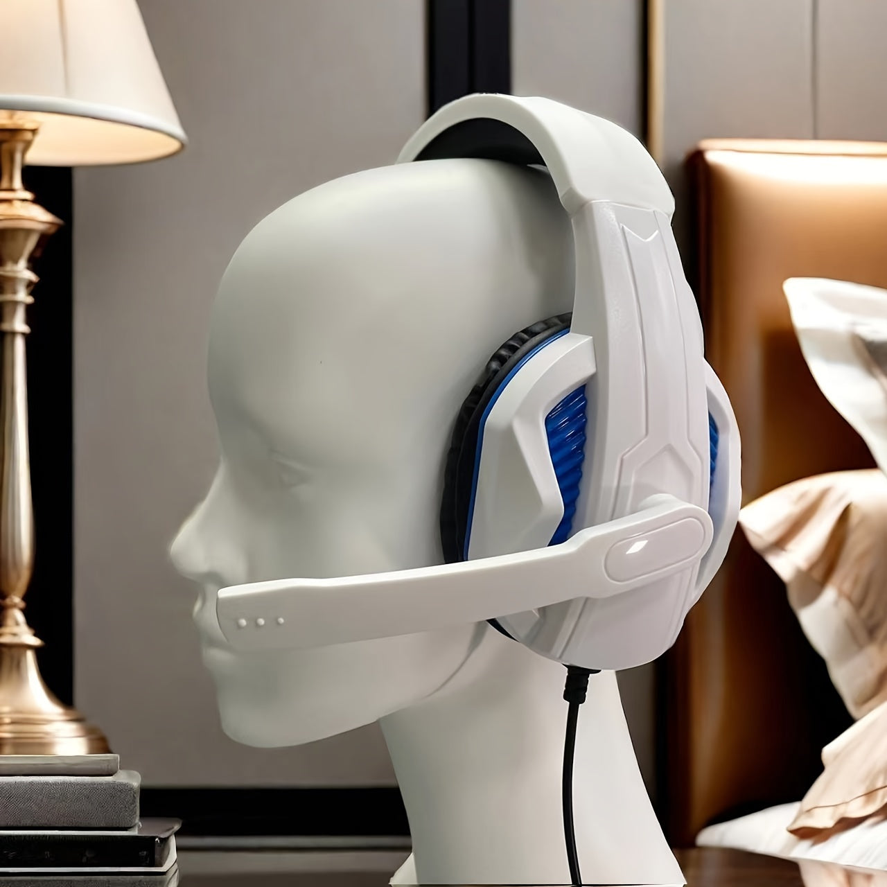 H4 Over-Ear Headphones with Deep Bass, Wired, Suitable for Internet Cafes, Gaming, Music Playback, Online Classes on Mobile, And General Use with Desktop And Laptop Microphones for Both Men And Women