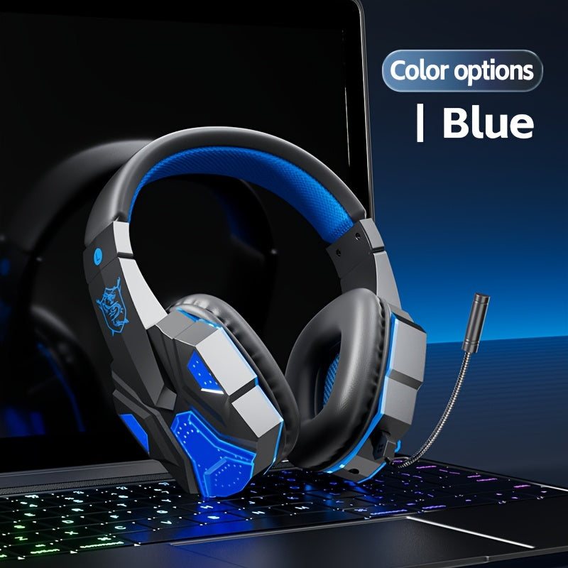 High-Quality Glowing Gaming Headset with Wireless Capabilities, Suitable for Calls, Adjustable, And Allows Seamless Switching Between Wired And Wireless Listening with Physical Noise Cancellation