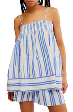 Striped Camisole & Ruched Short Set