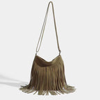 Artistic Tassel Canvas Crossbody Shoulder Bag