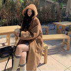 Horn Button Lamb Wool Duffle Coat
