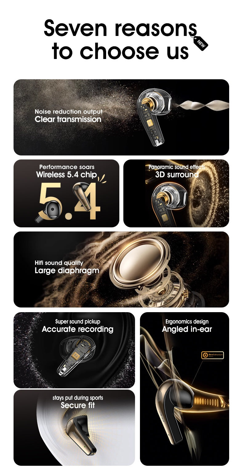 Acer TWS Wireless Earbuds with Deep Bass Stereo Sound + Call Noise Reduction, Long Battery Life, In-Ear Design for Sports And Running, Low Latency Gaming Mode, HIFI Audio, Lightweight Touch Control Design, Stylish Appearance